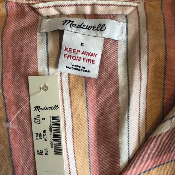 Madewell Bedtime Pajama Top in Rainbow Stripe S - Picture 7 of 7